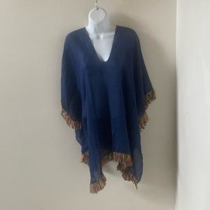 Poncho cover up n lightweight 100# polyester. New with tag in original bag